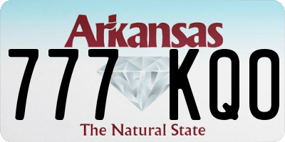 AR license plate 777KQO