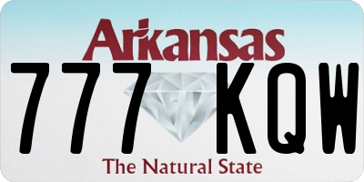 AR license plate 777KQW