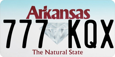 AR license plate 777KQX