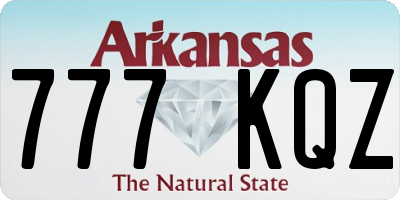 AR license plate 777KQZ