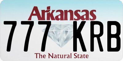 AR license plate 777KRB
