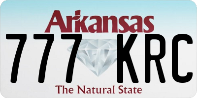 AR license plate 777KRC