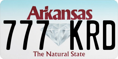 AR license plate 777KRD
