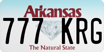 AR license plate 777KRG