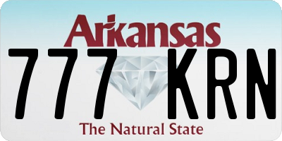 AR license plate 777KRN