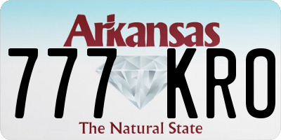 AR license plate 777KRO