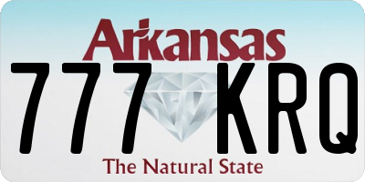 AR license plate 777KRQ