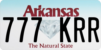 AR license plate 777KRR