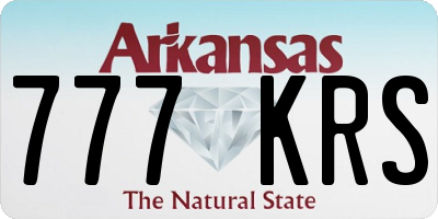 AR license plate 777KRS