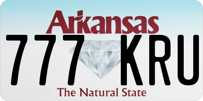 AR license plate 777KRU