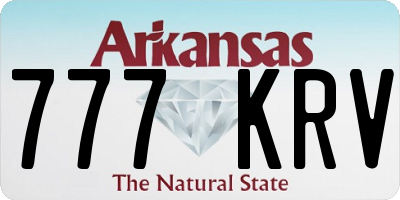AR license plate 777KRV