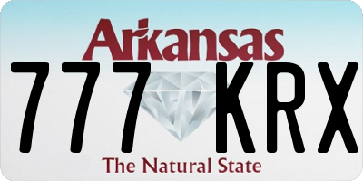 AR license plate 777KRX