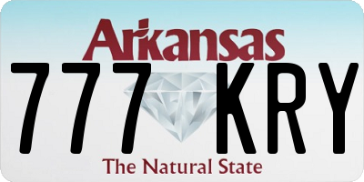 AR license plate 777KRY