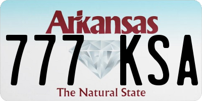 AR license plate 777KSA