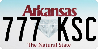 AR license plate 777KSC