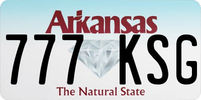 AR license plate 777KSG