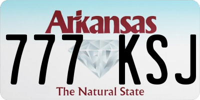AR license plate 777KSJ