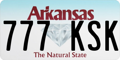 AR license plate 777KSK