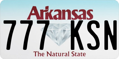 AR license plate 777KSN