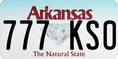 AR license plate 777KSO