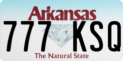AR license plate 777KSQ