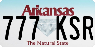 AR license plate 777KSR