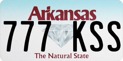 AR license plate 777KSS