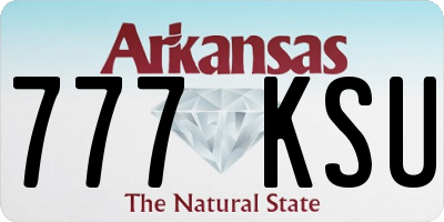 AR license plate 777KSU