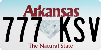 AR license plate 777KSV