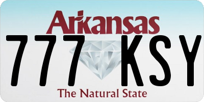 AR license plate 777KSY