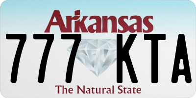 AR license plate 777KTA