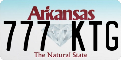 AR license plate 777KTG
