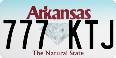 AR license plate 777KTJ