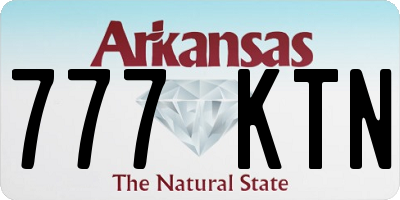 AR license plate 777KTN