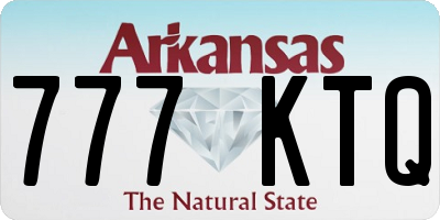AR license plate 777KTQ