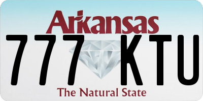 AR license plate 777KTU
