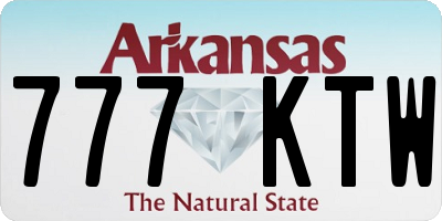 AR license plate 777KTW
