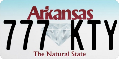 AR license plate 777KTY