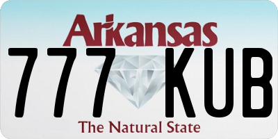 AR license plate 777KUB