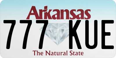 AR license plate 777KUE