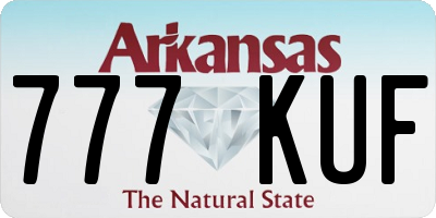 AR license plate 777KUF