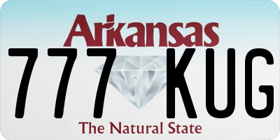 AR license plate 777KUG