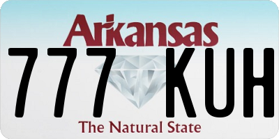 AR license plate 777KUH
