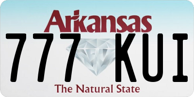 AR license plate 777KUI
