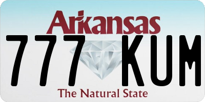 AR license plate 777KUM