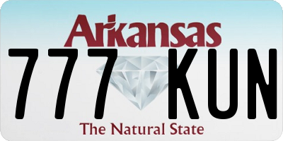 AR license plate 777KUN
