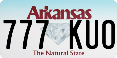 AR license plate 777KUO