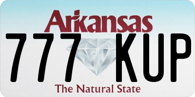 AR license plate 777KUP