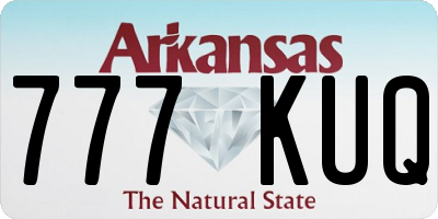 AR license plate 777KUQ