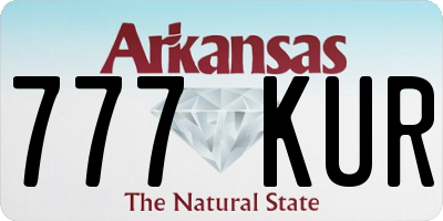 AR license plate 777KUR
